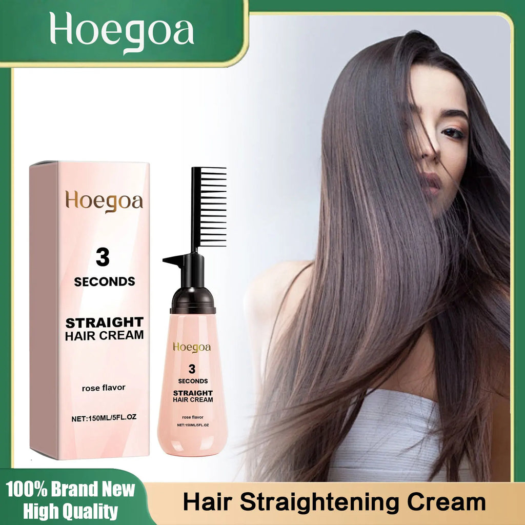 Hair Straightening Cream Professional Dry Damage Frizz Treatment Soft Smoothing Curly Hair Protein Correction Restore Hair Shiny