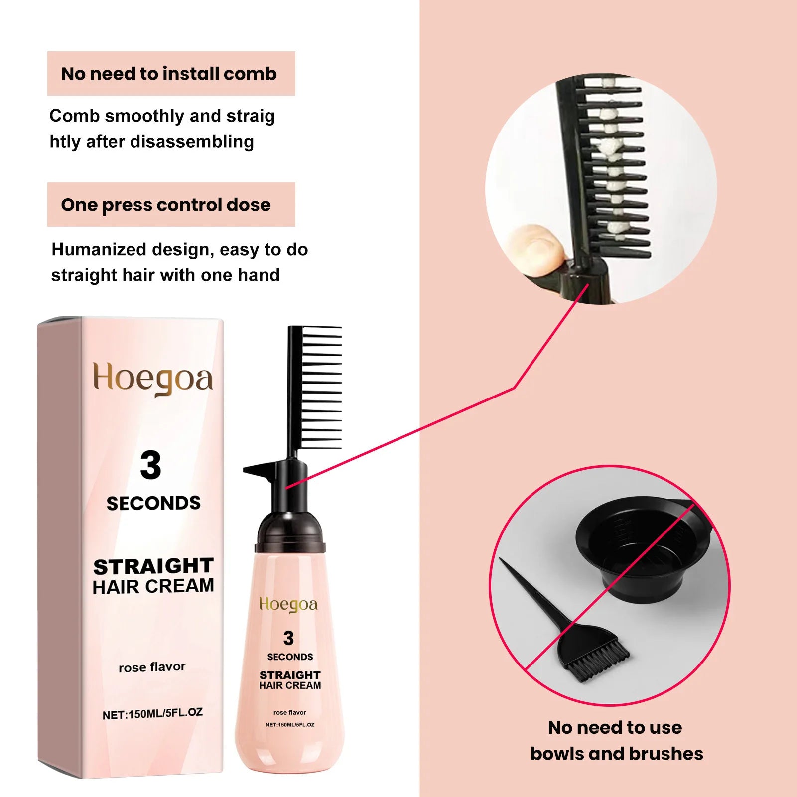 Hair Straightening Cream Professional Dry Damage Frizz Treatment Soft Smoothing Curly Hair Protein Correction Restore Hair Shiny