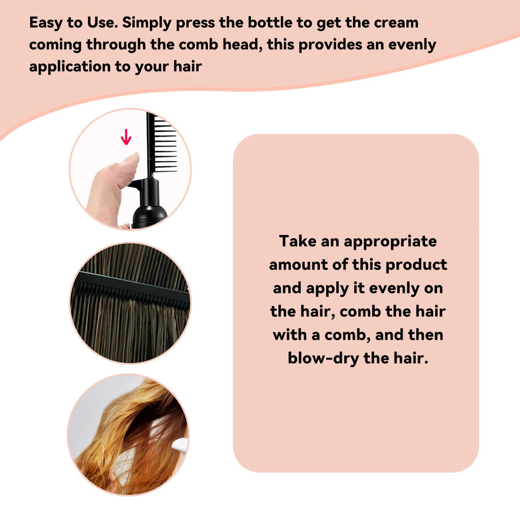 Hair Straightening Cream Professional Dry Damage Frizz Treatment Soft Smoothing Curly Hair Protein Correction Restore Hair Shiny