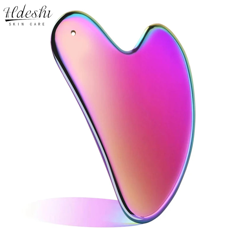 Stainless Steel Facial GuaSha Scraping Face Care Lifting Massage Tools Anti Wrinkle Skin Tighten Cooling Cellulite Massager Tool