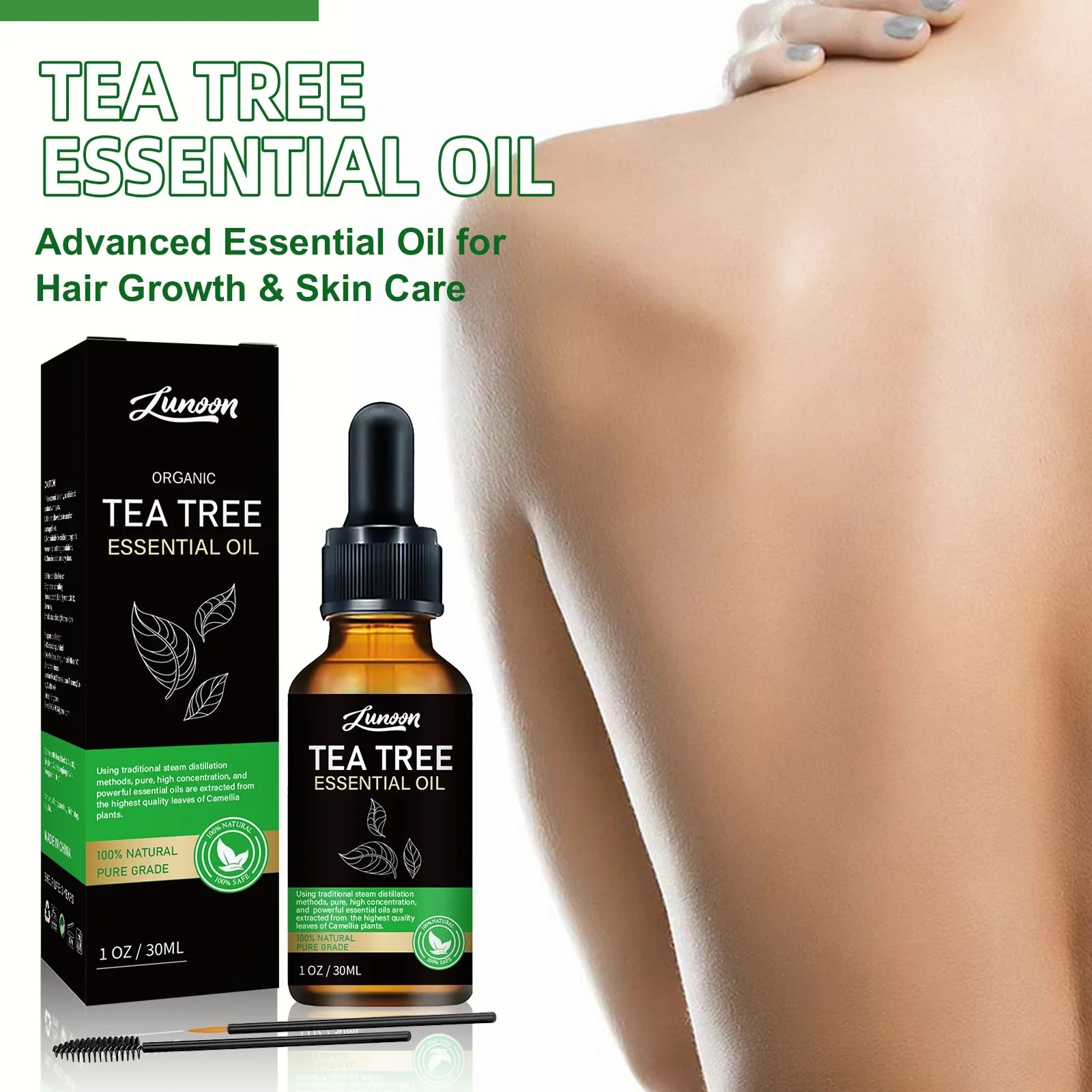 Skin Brightening Body Massage Oil - Plant essential oils & facial care. Moisturizing aroma therapy for daily dryness improvement