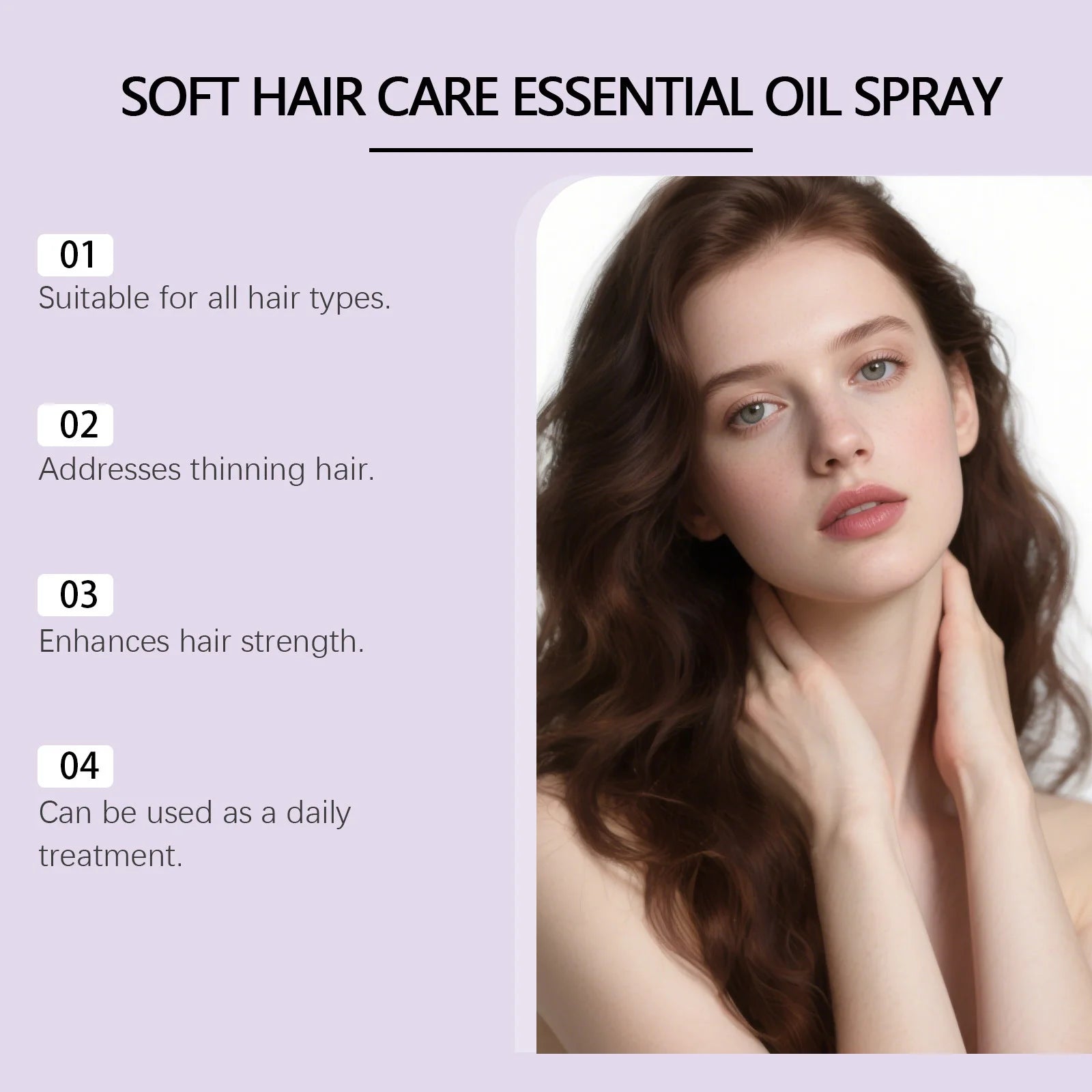 Hair Care Oil Spray Anti Loss Promote Growth Repairing Thickening Moisturizing Smoothing Improving Scalp Health for Damaged Hair