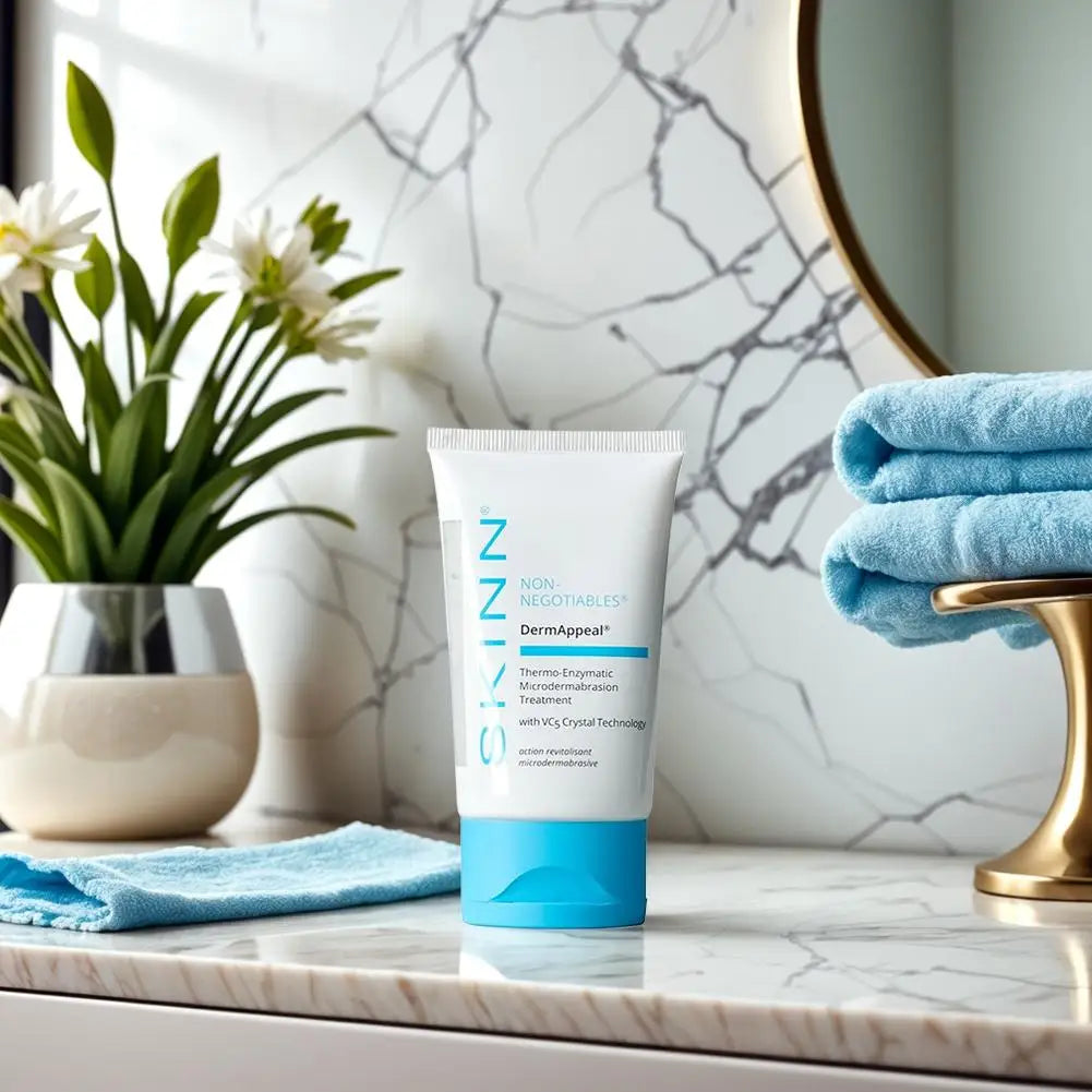 Skinn Facial Exfoliating Scrub Deep Cleansing Pores Shrinking Smooth Brighten Dullness Fade Dark Spots Scrub Facial Skincare