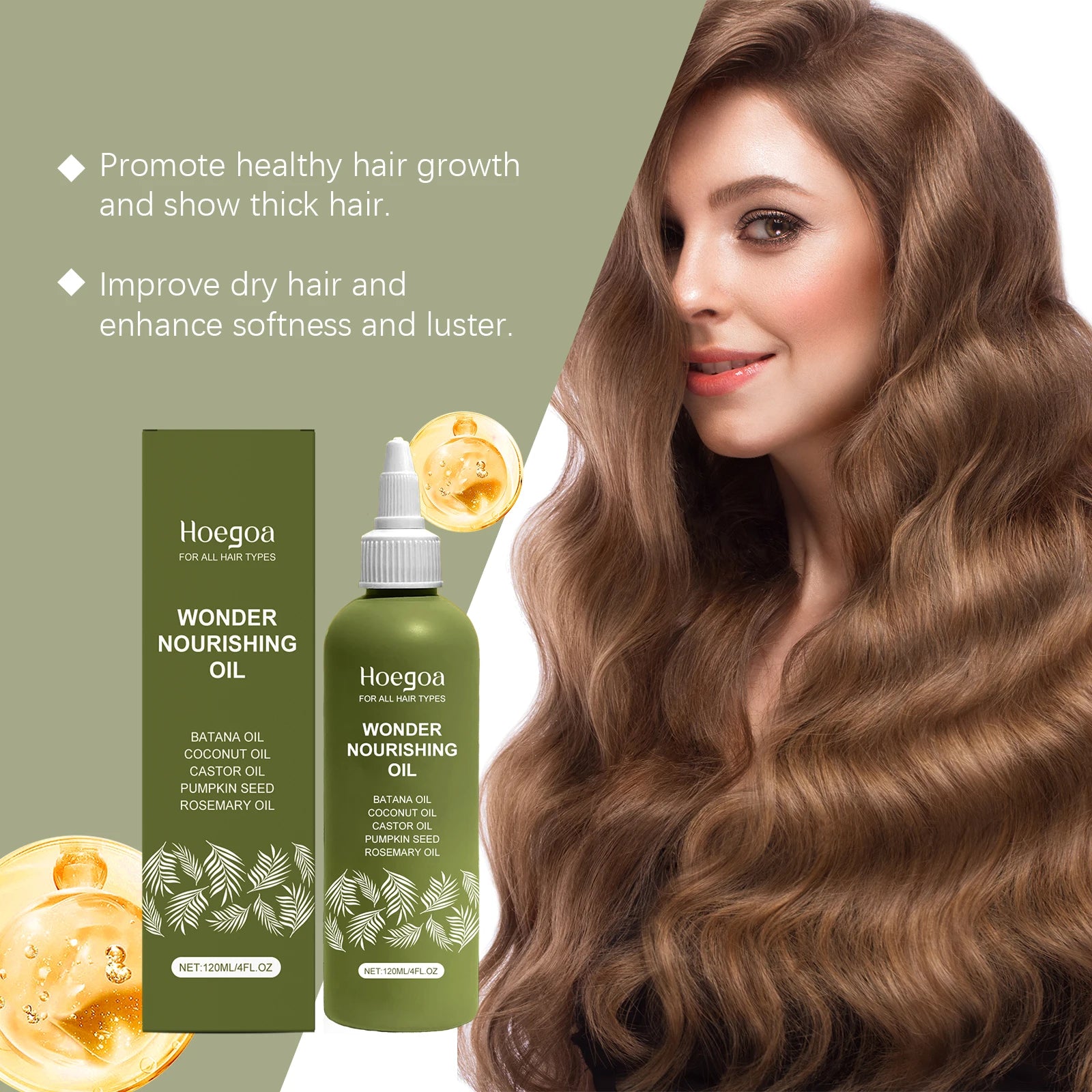 Hair Care Essential Serum Oil – Hydrates, Smoothes Frizz, Nourishes Scalp & Soothes Irritation, Suitable for All Hair Types
