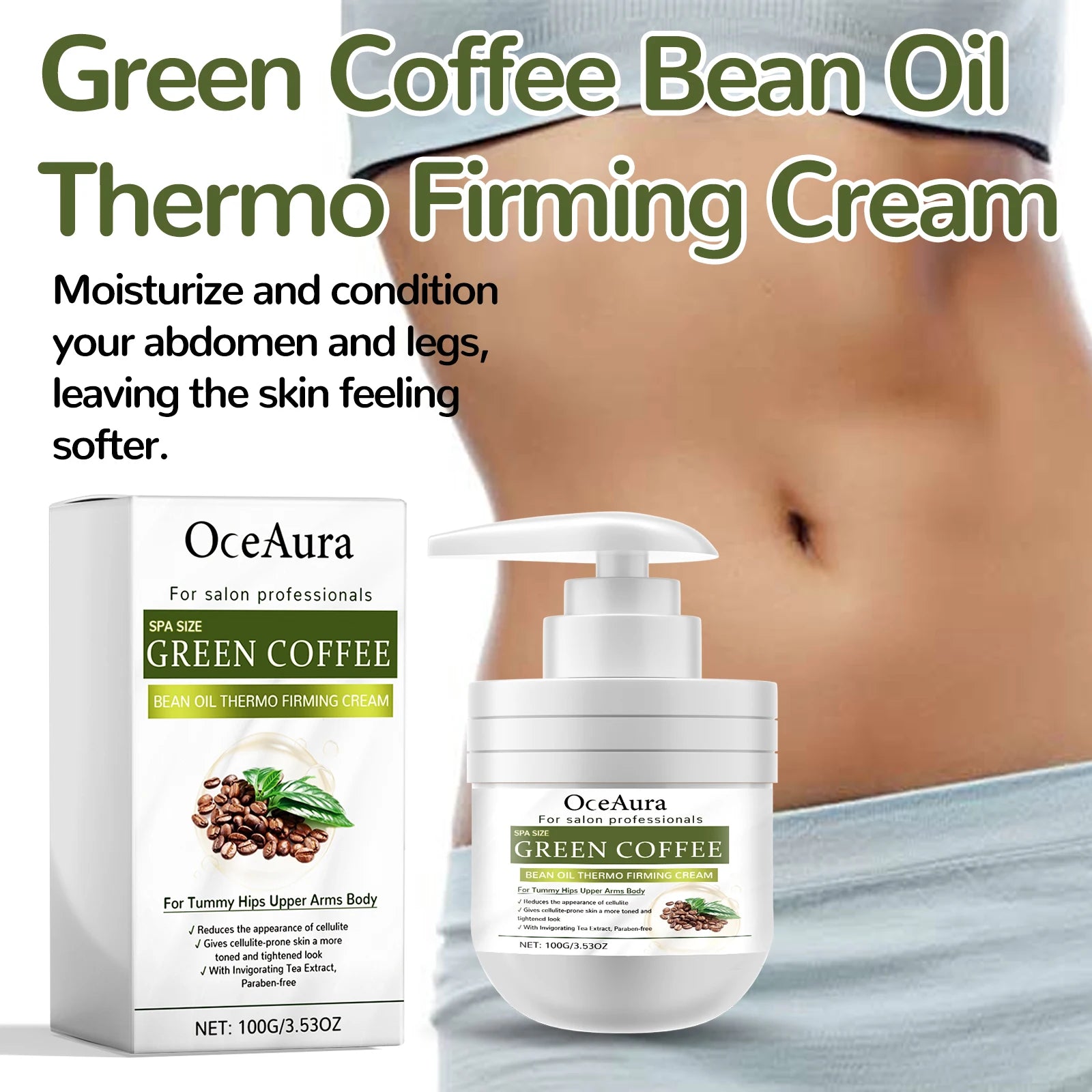 Green Coffee Body Cream Daily Moisturizing Repair Damaged Skin Firming Lasting Fragrance Non-Greasy Natural Body Lotion Skincare