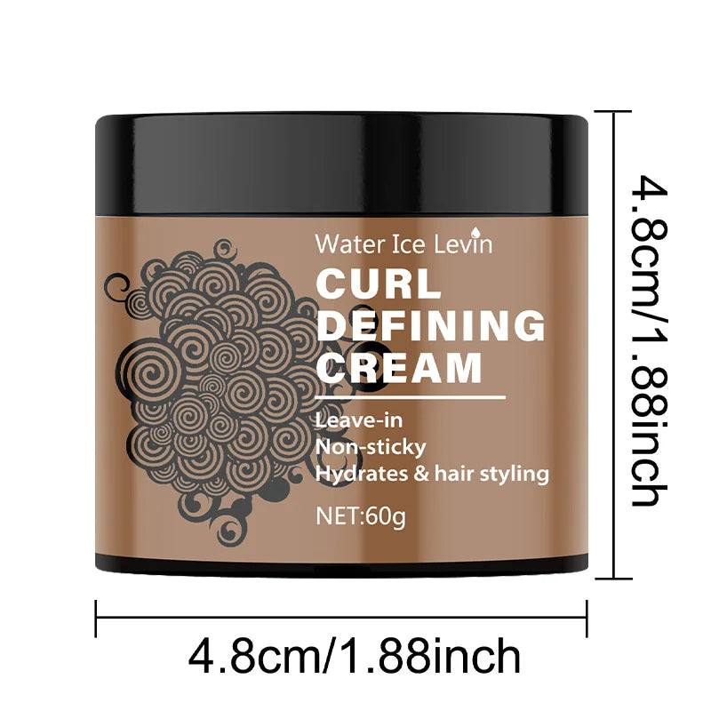 Curly Hair Styling Cream, Nourishes, Anti-Frizz, Smooth Curls, Enhances Curls, Moisturizes and Increases Gloss - Styling Products for Color, Safe and Sulfur-Free Acidity