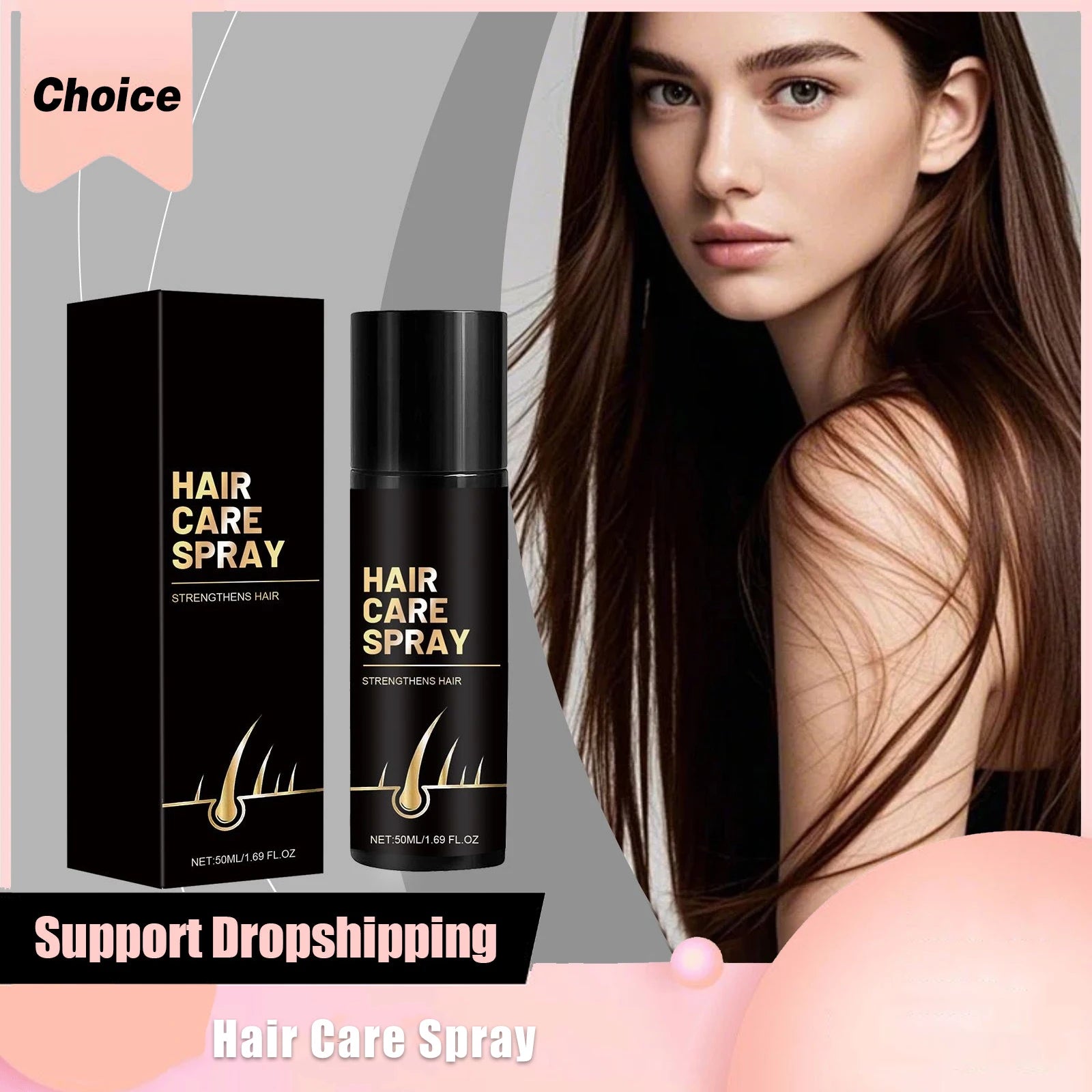 Hair Care Spray Nourish Gentle Skin-Friendly Moisturizing Quick Penetration Lightweight Shine Styling Damage Hair Root Treatment