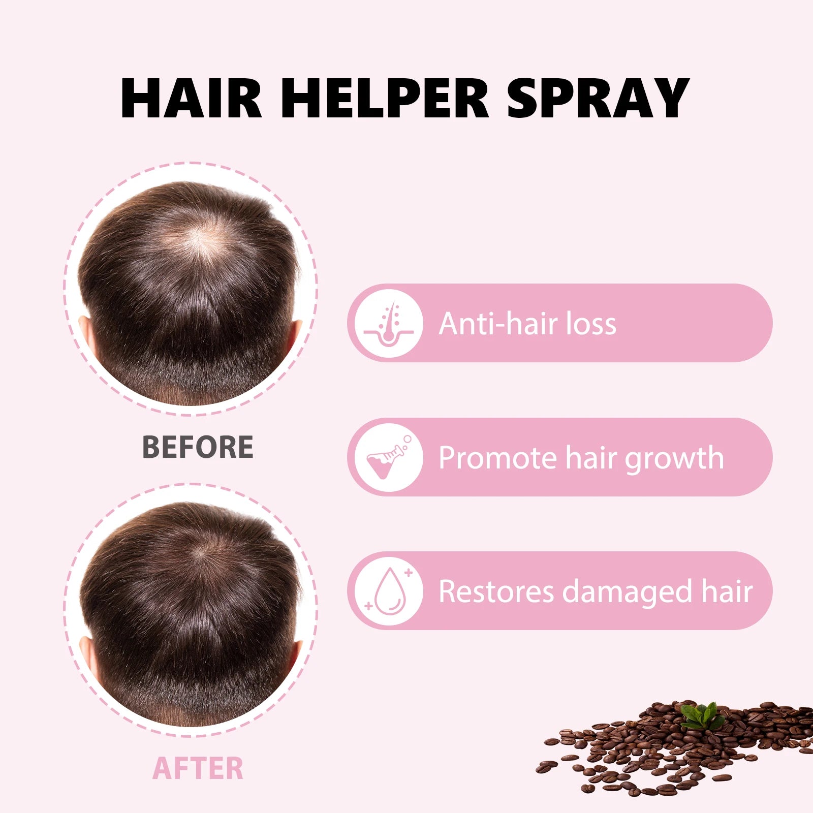 Hair Care Spray Nourishes Hair Scalp Moisturizes And Softens Hair, Repair Damage Strengthen Hair Follicles Reducing Hair Loss
