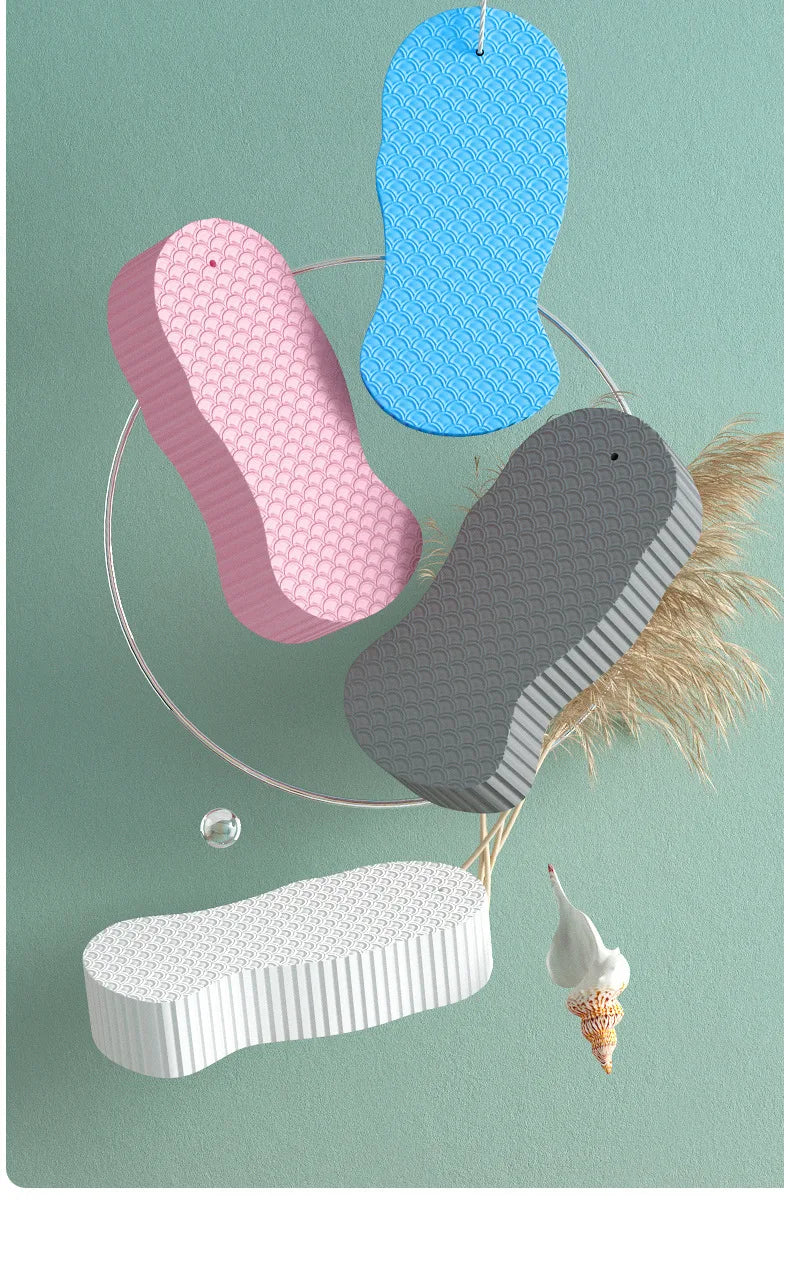 3D Sponge Exfoliating Bath Scrubbing Sponges Fish Scale Bath Scrubbing Tool Adults sponja exfoliante para quitar piel muerta