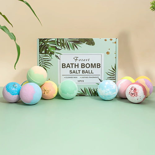 12pcs Bath Bomb Gift Box Body Care Spa Bath Rich in Essential Oils Moisturizing Dry Skin Suitable for Women and Men
