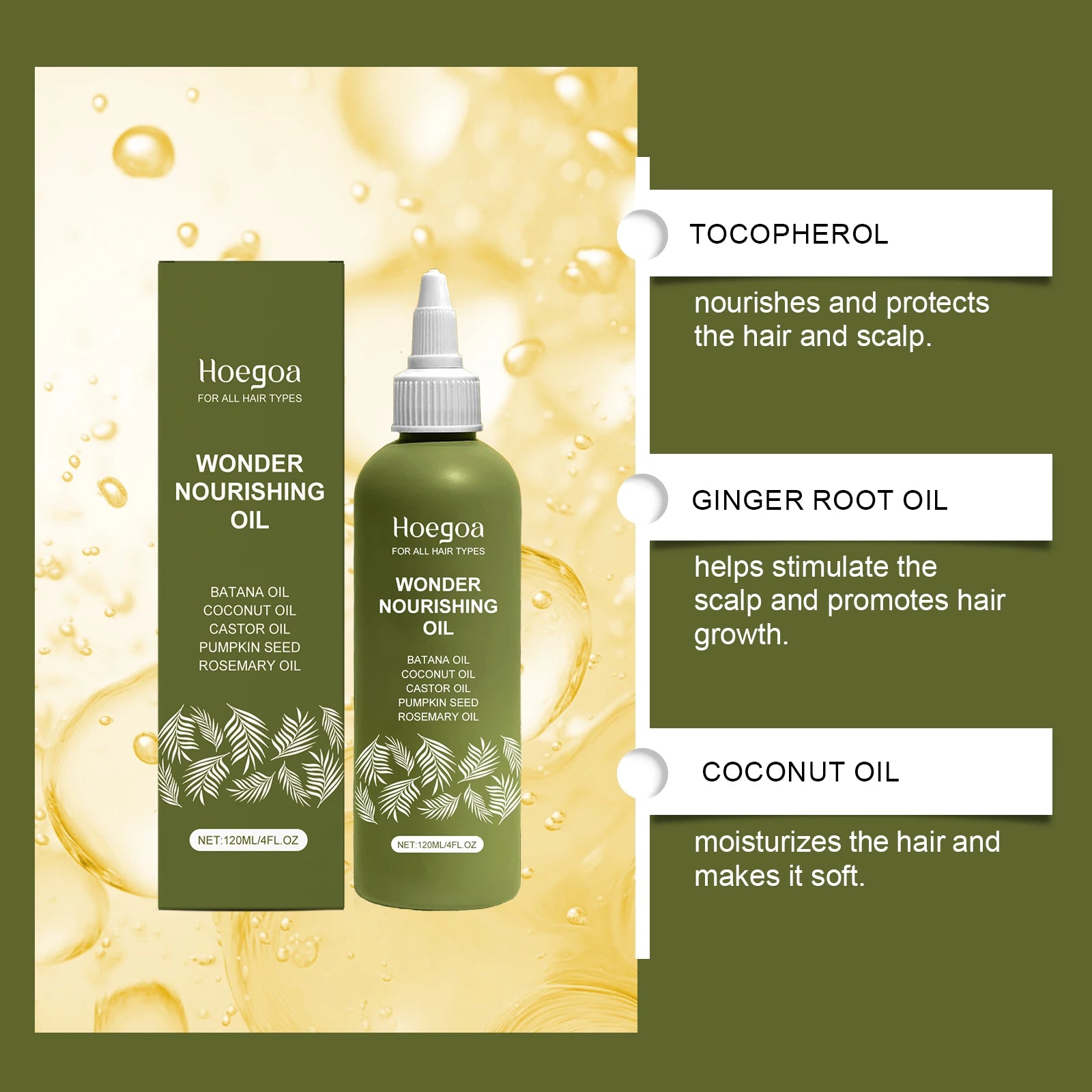 Hair Care Essential Serum Oil – Hydrates, Smoothes Frizz, Nourishes Scalp & Soothes Irritation, Suitable for All Hair Types