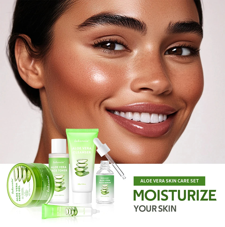 Multi-skin Care Aloe Vera Skin Care Set Deep Moisturizing Deep Nourishment Whitening Brightening Hydrating Smooth Skin