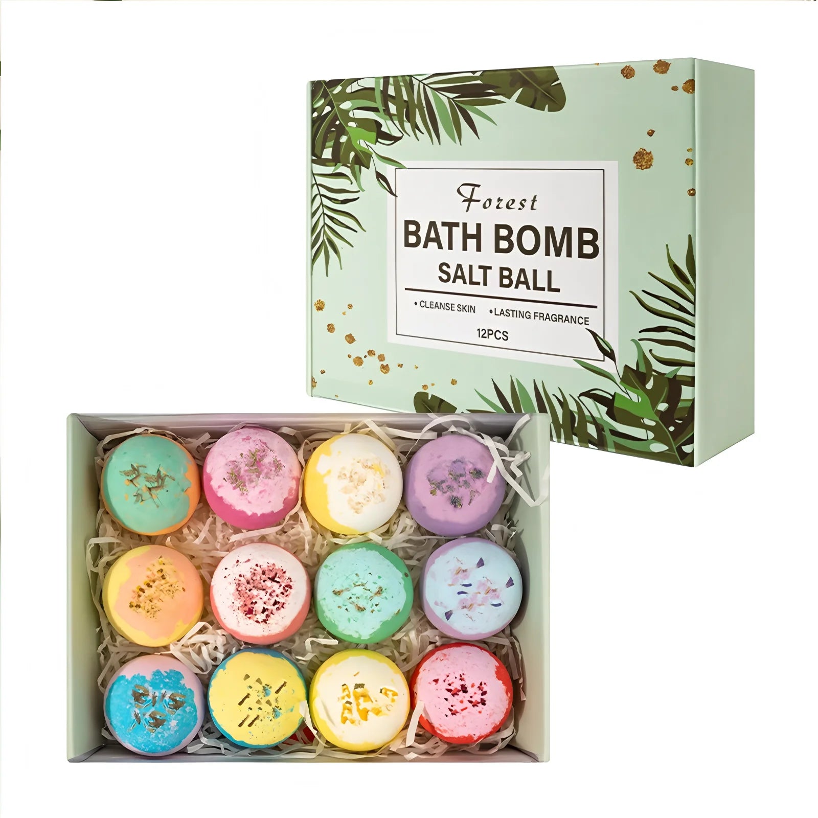 12pcs Bath Bomb Gift Box Body Care Spa Bath Rich in Essential Oils Moisturizing Dry Skin Suitable for Women and Men