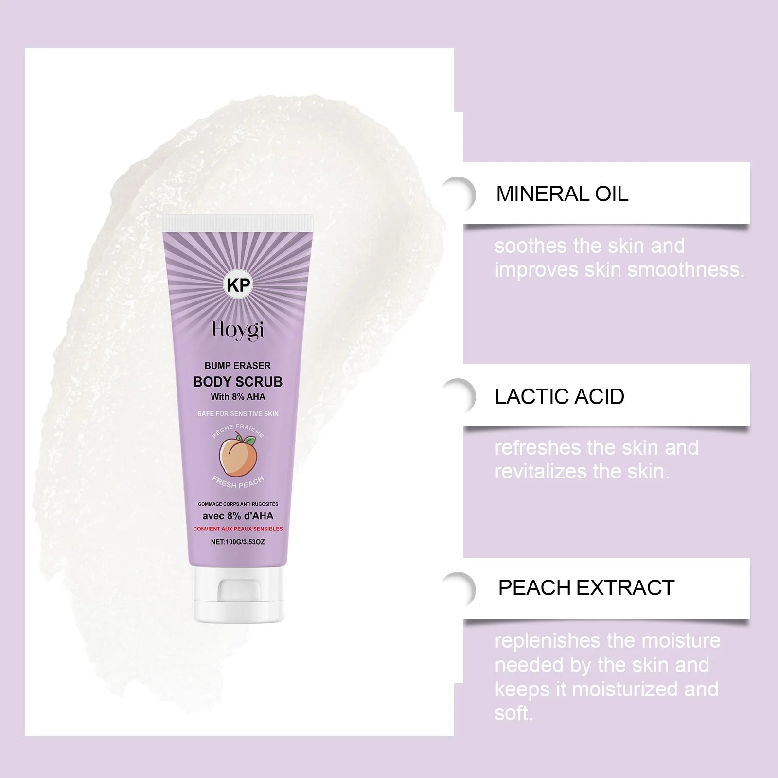 Peach Flavored Body Scrub Deep Cleaning Moisturizing Restore Smooth Delicate Skin Soothing Nourishing Luster Skins Care Products