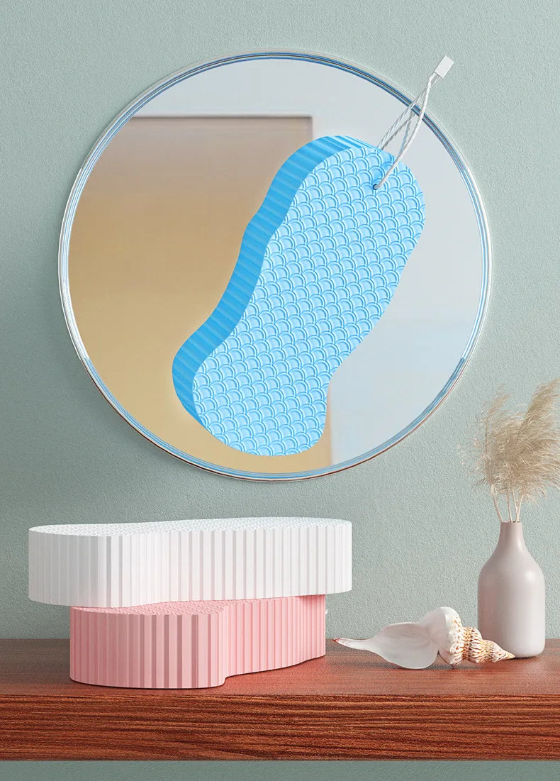 3D Sponge Exfoliating Bath Scrubbing Sponges Fish Scale Bath Scrubbing Tool Adults sponja exfoliante para quitar piel muerta